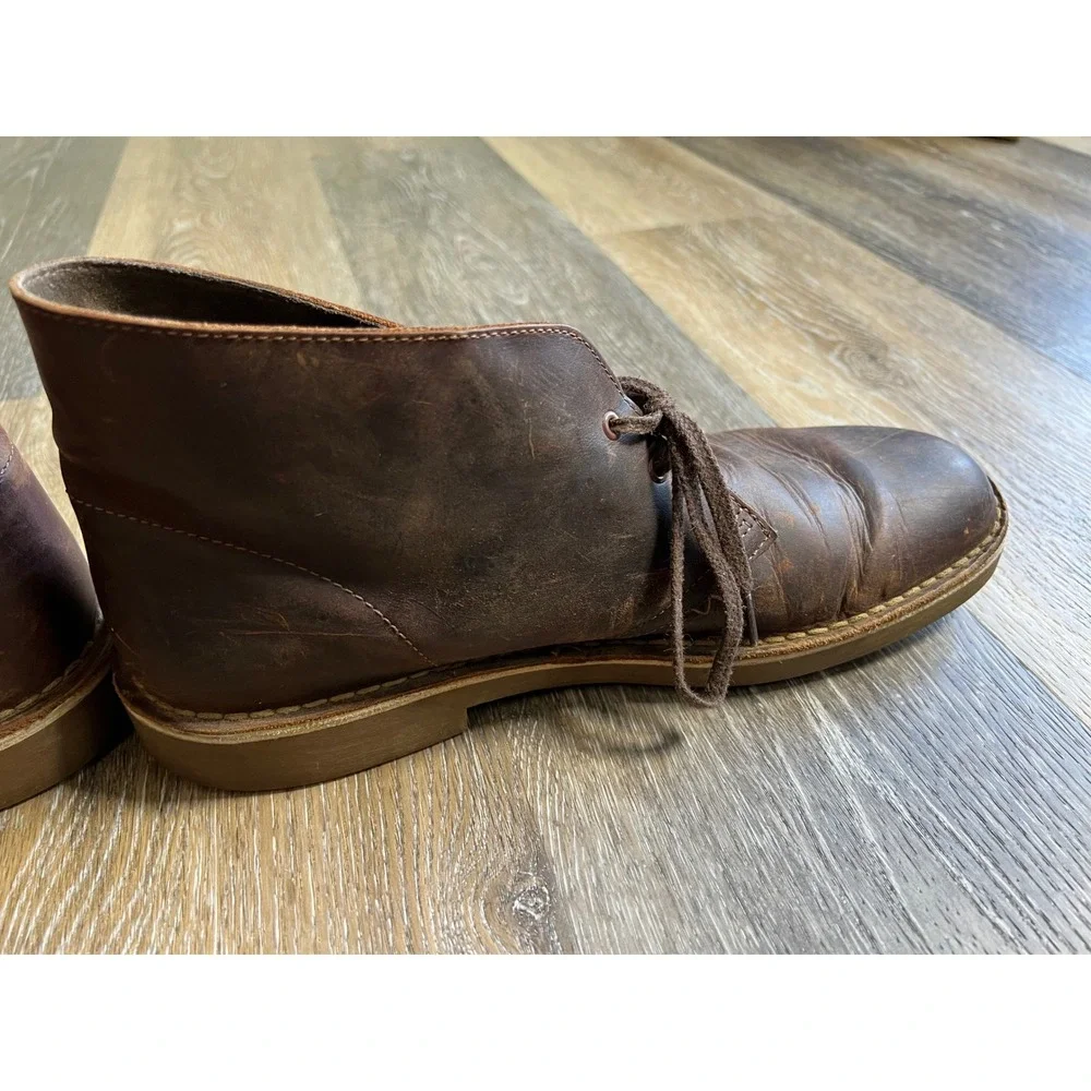 Clarks‎ Desert Boots Mens Brown Leather Good Distressed Chukka Shoes